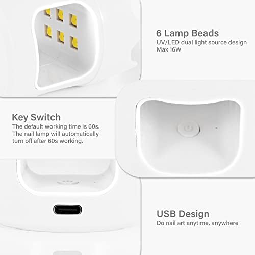 Xuatiug Crown Mini UNIG LED LUZ, INOVAÇÃO DE GEL NEW LIGHT com sensor inteligente, sistema de extensão conveniente e rápido,