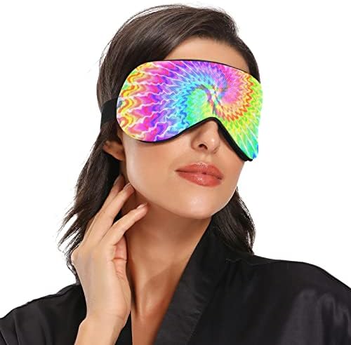 Máscara de tecido de tecido para olho de tinta do arco -íris difusa, delas, vendimento, máscara de olho super lisa