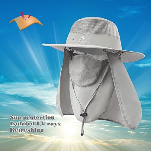 Koolsoly Fishing Hat, Sun Cap With UPF 50+ Proteção solar e aba do pescoço, para homem e mulheres