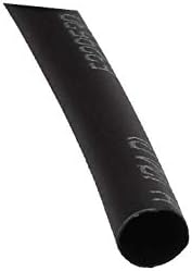 X-Dree 3,5m 12ft 4mm Ratio 2: 1 Tubos de tubo de tubulação em calor poliolefina Black (Tubazioni TermorestringEnti em