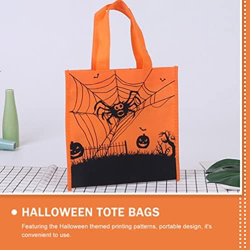 Sacos de bolsas de hemóton 8pcs Halloween sacolas Bolsas de truque ou tratamento de bolsas não tecidas Sacos de abóbora de abóbora