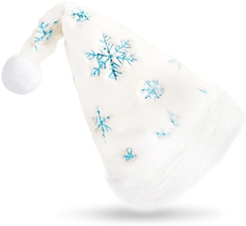 Lrtj Santa Hat para adulto chapéu de natal homem homens lantejoulas azuis Velvet Christmas headwear