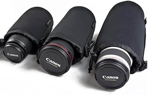 Lente bolsa Conjunto de 3pack Substituição compatível para Canon, Nikon, Sony, Pentax, Olympus