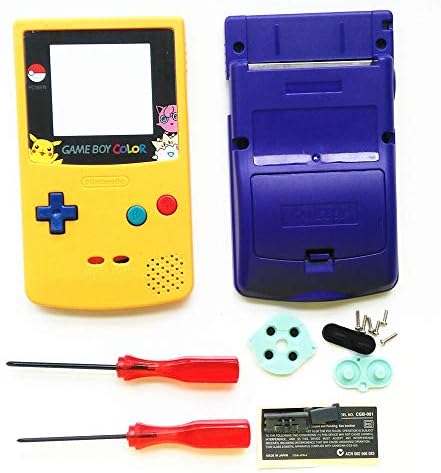 Fidgetkute ​​Yellow Purple Limited Limite completo case de casca para Nintendo Game Boy Color GBC