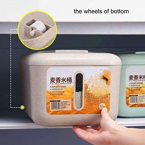 Dispensador de arroz Recipiente de armazenamento de alimentos seco Bin Aeronaves de tampa selada de 10 kg Capacidade
