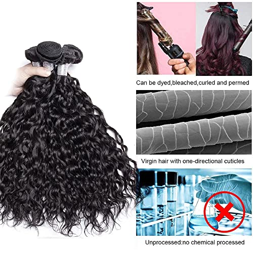 Stonsarw 10a Remy Pacotes de água Onda de água - feixes de cabelo brasileiros para cuidados com cabelos perfeitos, feixes luxuosos de cabelos humanos (16 16 16 polegadas)