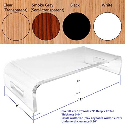 Tytroy Elegante Monitor de acrílico transparente de serviço pesado Stand para computação saudável/reconfortante de casa