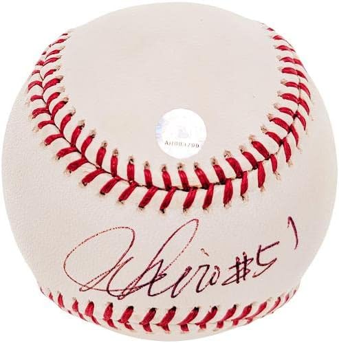 Ichiro Suzuki autografou a MLB Baseball Seattle Mariners #51 assinada em fevereiro de 2001 Beckett Bas & MLB Holo #AR003799 - Bolalls autografados
