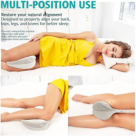 Alienadores de espuma de espuma de espuma de memória de joelho e perna para dormir lateral - sono, cinta do joelho, alívio