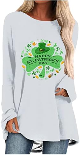 Luckyvibes oculam camisas da barriga para mulheres Spring St.Patrick's Day Tunic Tops para usar com leggings camisetas casuais camisetas