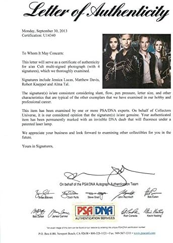 Cult Cast Lucas, Davis, Knepper & Tal assinado 11x14 Photo PSA/DNA #U14340