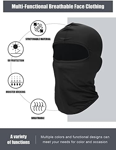 Máscara de esqui de cetim 9 PCs para homens UV Balaclava Garda de pescoço de pescoço de pescoço RACE BRIDADE CAPELA