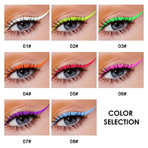 Eyeliner líquido Eyret Purple Dyeliner colorido delineadores impermeáveis ​​Cosméticos de maquiagem de neon para mulheres e