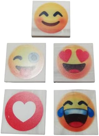 EMOJI EMOJI DE MARBÓLIMENTAS PARA DINCAS - CONJUNTO DE 5 - MELAS PINTADAS - ENLISHS 3,74 Coasters de bebidas - mármore