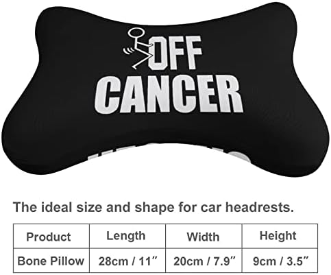 Foda-se o travesseiro de pescoço do carro de câncer 2 PCs confortável Auto-restaurante de cabeça de cabeça respirável Faculdade de espuma travesseiro de assento do carro