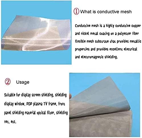 CXSMKP Transparente EMF RFID Shielding Fabric, Torres de células anti -radiação/Wi -Fi/Material de malha de bloqueio de