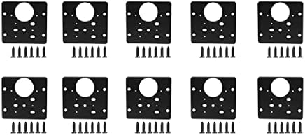 Placa de reparo da dobradiça do gabinete de qezodsx 10pcs com 60 parafusos de montagem Kit de reparo de porta de armário para gabinete, porta, gaveta, preto