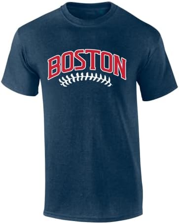 Time de beisebol masculino camiseta de massachusetts time de beisebol de boston cor vermelha e azul marinho laca