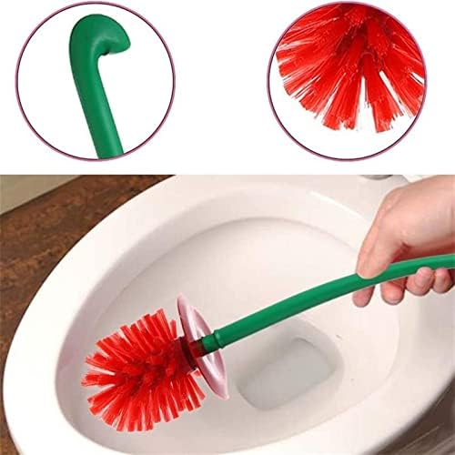 Escova de vaso sanitário zukeems criativo adorável formato de cereja, pincel de escova de vaso sanitário de lancho