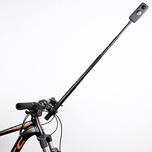 Montagem do guidão de perspectiva da terceira pessoa +114cm Selfie Selfie Stick para rastreamento de motocicletas de bicicleta