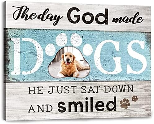 Presentes de cães personalizados no dia em que Deus fez cães doce cachorro dizendo cães presentes de cães ohcanvas | Presentes do