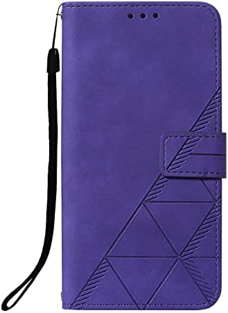 Caso MEIKONST PARA IPHONE SE 2022/iPhone SE 2020 Caixa de carteira Flip Folio Case construída na tampa de proteção de fechamento magnético do Kickstand Holdter para iPhone 7/iPhone 8, Purple YB4