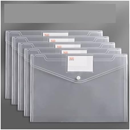 Organizador de arquivos HEIMP 30pcs envelopes plásticos, pasta de arquivo à prova d'água com envelope de polietileno reutilizável com botão de encaixe, para pastas de arquivo colorido de escritório escolar pastas pastas