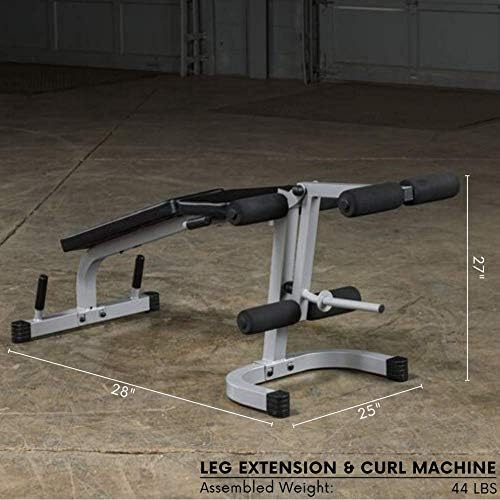 Powerline da linha sólida PLCE165X Extensão da perna e Máquina de Peso Curl para exercícios de ginástica em casa, preto