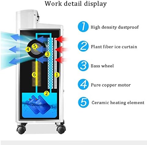 ISOBU LILIANG-- Ar condicionado de ar condicionado móvel, frio quente 2 8l Tanque de água 12H Tempo 3 velocidades Purificateur