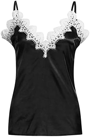 Miashui Athletic Sub -camiseta mulher mulher sexy v lace de pescoço up retalhos de retalhos mangas tanques camis camis blusa longa camisole