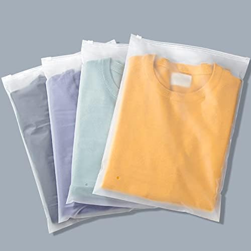 Sacos de camisetas svaldo, 100pcs de 9x12 polegadas de embalagem com zíper fosco para roupas, mercadorias de vestuário de plástico