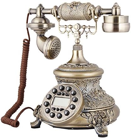 Telpal Linefline Telefone para casa, telefone antigo clássico com cordão, telefone antigo da moda antiga para decoração de hotel