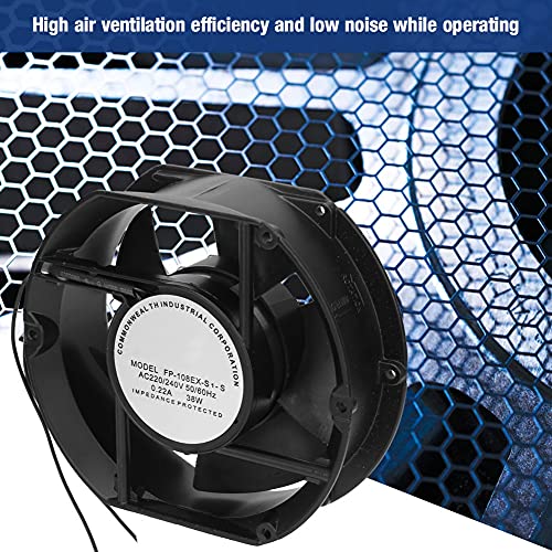 Ventilador axial oval, maior volume de ar que dissipou o ventilador axial CA, porta de madeira da lareira AC220V para ventilação de