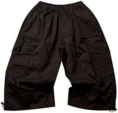 Shorts para homens verão casual, moda masculino de cálculo intermediário, bolsos de cor sólidos de cor ao ar livre
