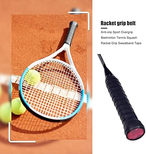 ZRM & E E TENNIS Overgrip 4pcs Fita de punhal de raquete de tênis preto e branco, embrulho reversível de tênis para