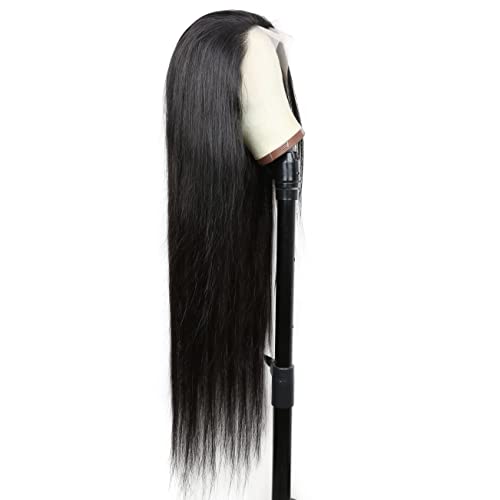 Cabelos de peruca reta Aircabin 24 polegadas reta 13x4 Cabelo de peruca frontal de renda Human Human Lace Front Wigs