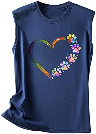 Miashui Athletic Wear para adolescentes Mulheres Summer Summer Sleeseless Crew Pescond Tank Tops Tops Casual Tshirts Blush Top 2x Mulheres