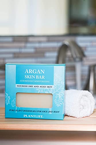 Sabão de barra de 6 mochilas da Plantlife Argan - Soofamento hidratante e calmante para a pele - criada à mão usando ingredientes à base de plantas - fabricados na Califórnia 4 oz de barra