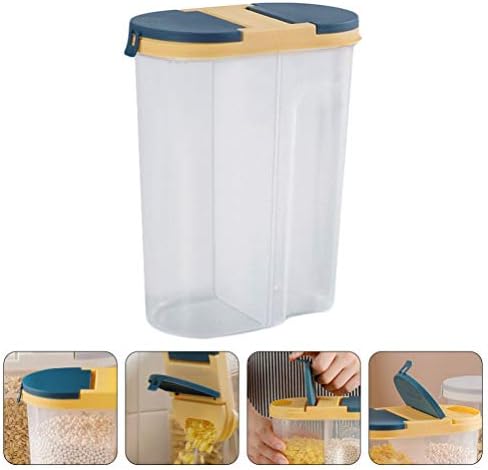 Caixa de armazenamento de grãos com tampa de cabilock com tampa de pano duplo de tampa dupla, recipientes de armazenamento de cereais de certa-mar
