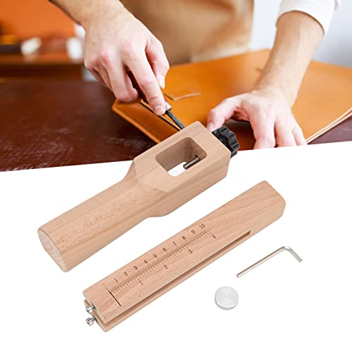 Faixa de couro de couro e cortador de cinto de cinta com escala clara, ferramenta de corte de mãos de couro com haste ajustável,