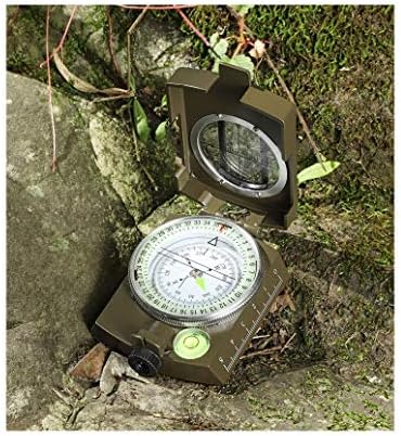SDFGH Metal, Glass Compass Sobrevivência Caminhada Equipamento de acampamento ao ar livre compacto de bússola geológica
