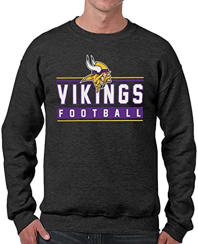 NFL True Fan Crewneck Sweatshirt - Sweatshirt escuro para homens e mulheres - lã de algodão -poli